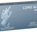 ZP Long Blue Nitrile нитриловые перчатки удлиненные Голубые