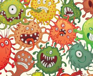 микробы на перчатках