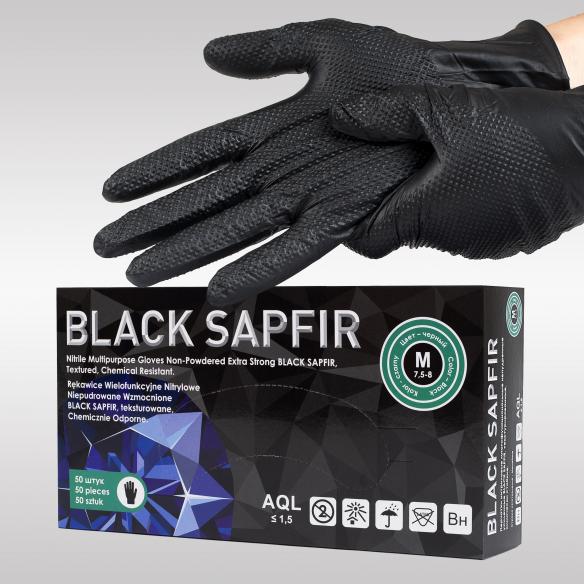 Black Sapfir нитриловые перчатки усиленные К20Щ20