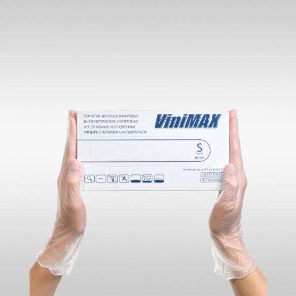 ViniMAX виниловые неопудренные перчатки